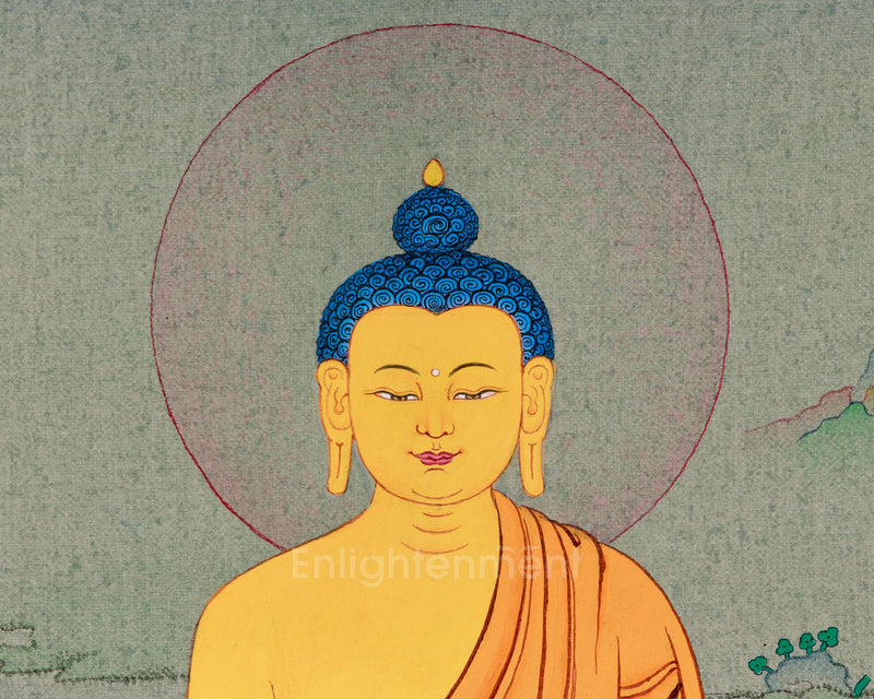 Small Shakyamuni Buddha Thangka | The Enlightened One