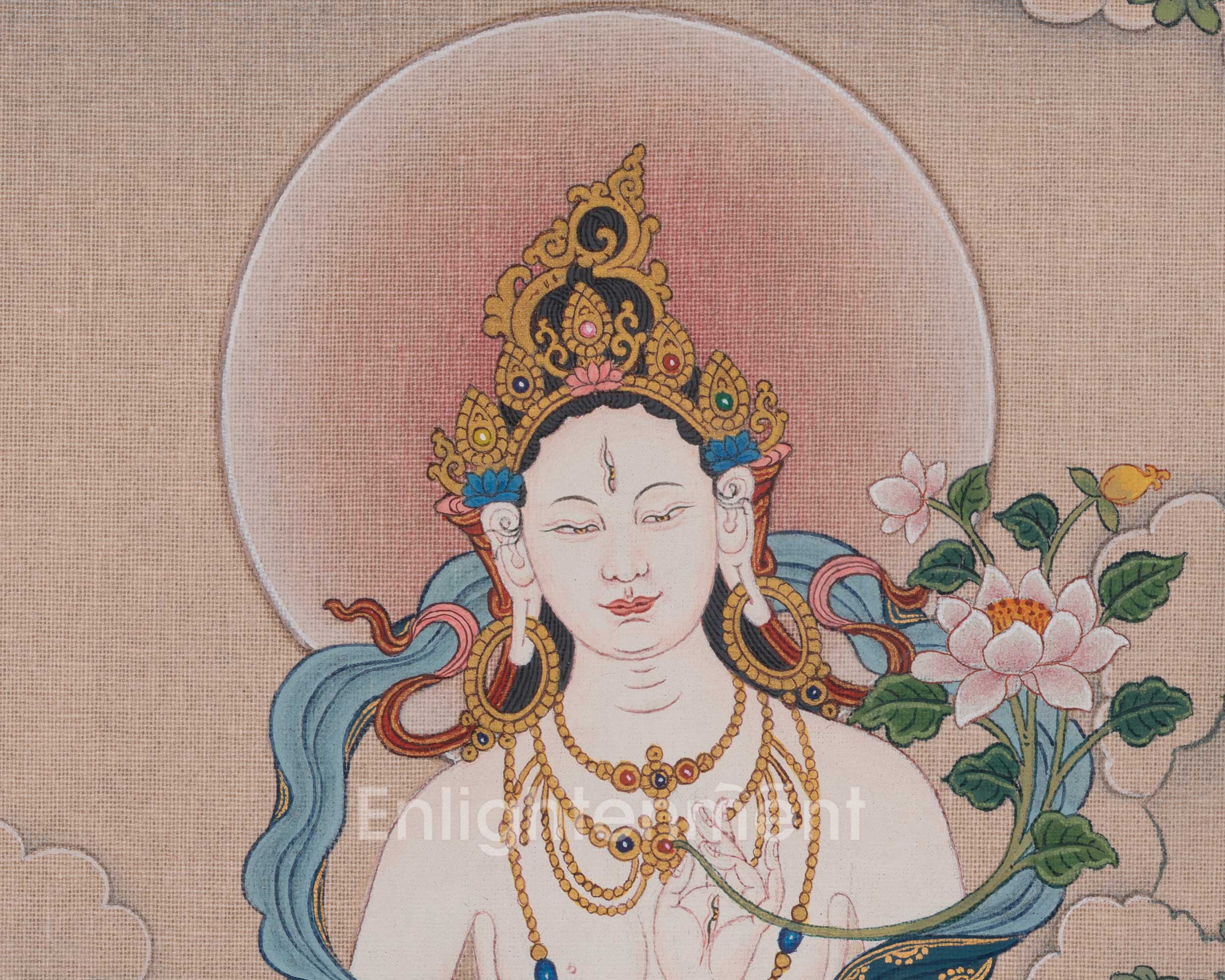Healing Deity Sita Tara Artwork | Mother of Compassion | White Tara
