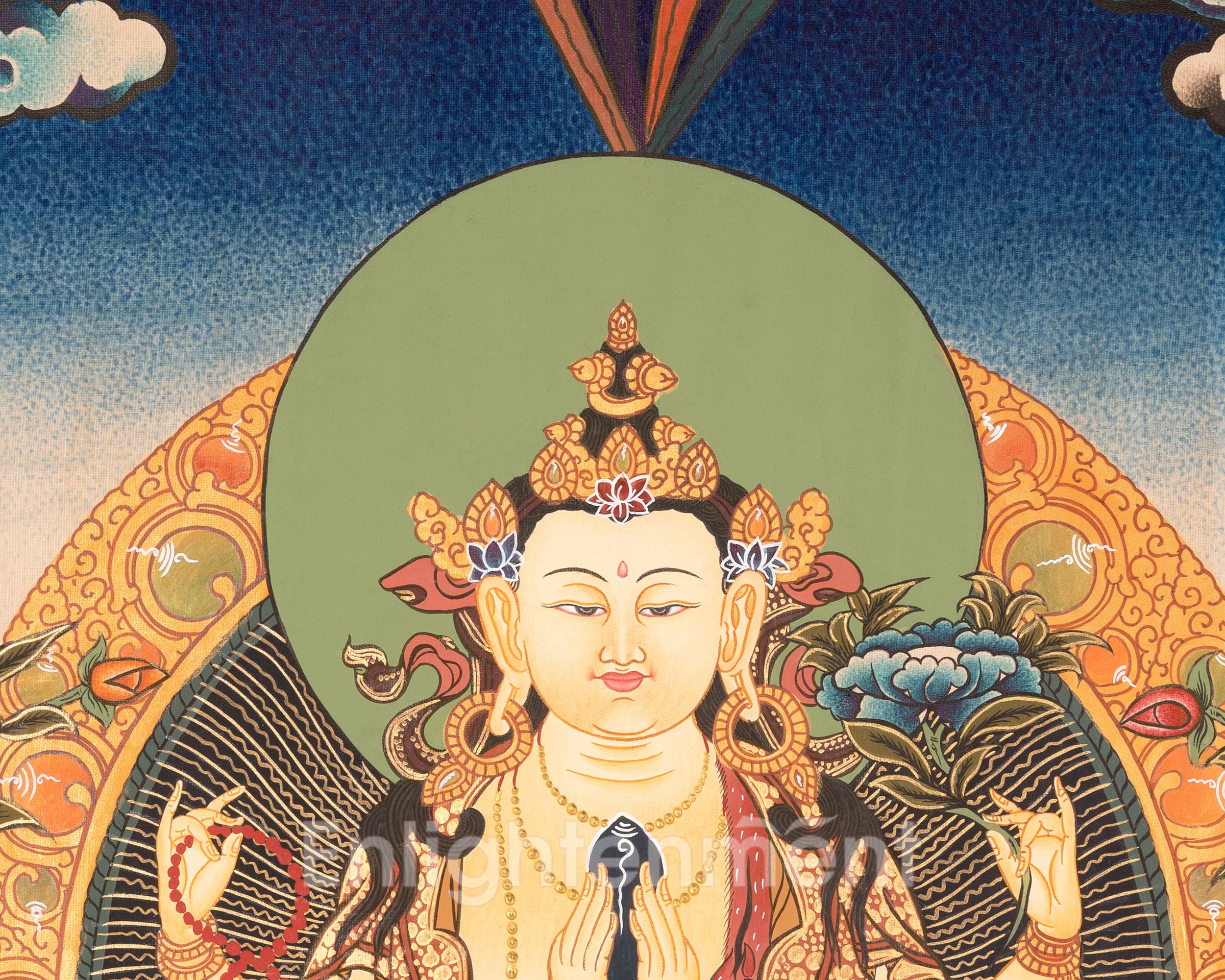 4 Arm Chenrezig Bodhisattva | Compassion Deity Art