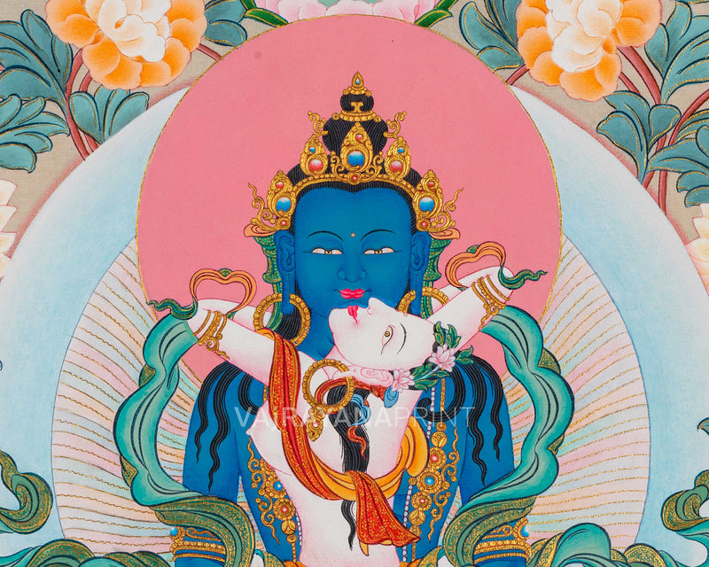 Bardo Thangka Print | Meditative Artwork of 42 Peaceful Deities | High-Quality Vajrayana Print