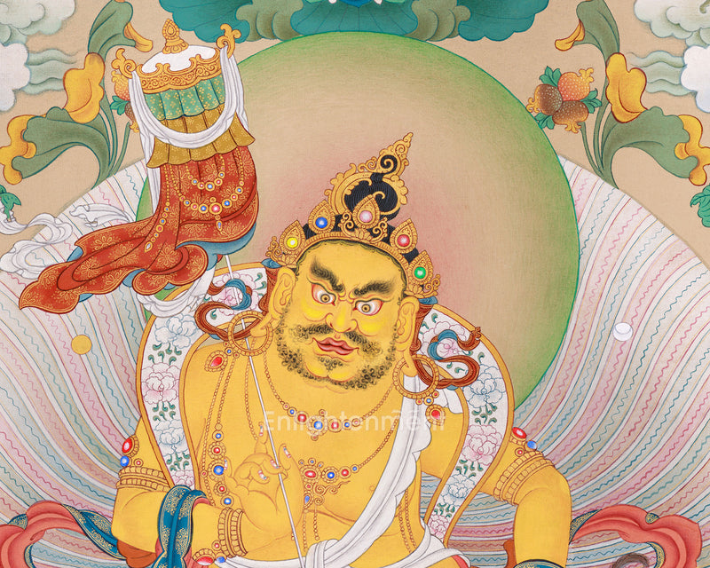 Tibetan Five Dzambhalas Thangka | Wealth Deities for Abundance & Success