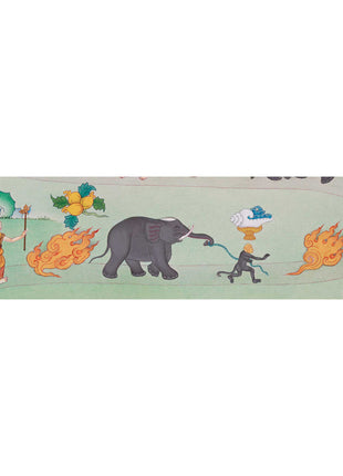 Tibetan Samatha Meditation Thangka | Nine Stages of Vipassana