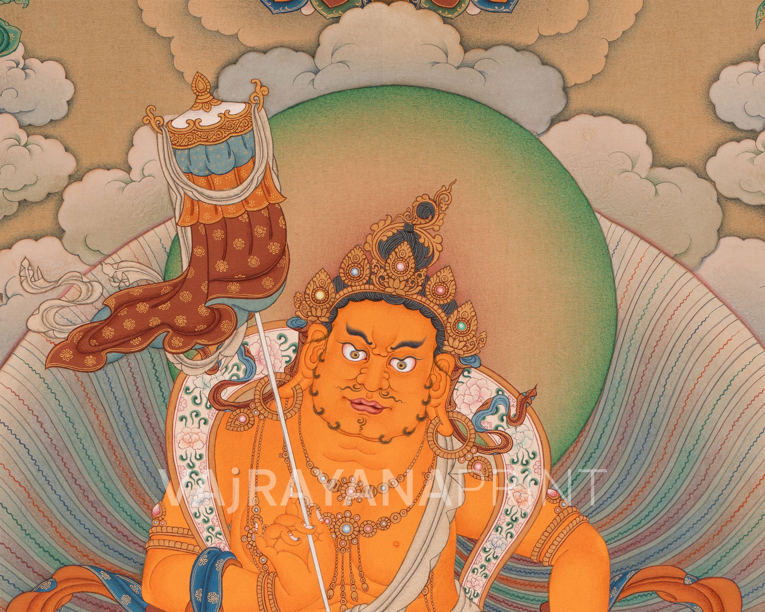 Dzambhala | The Buddha of Wealth Thangka Print | High Quality Giclee
