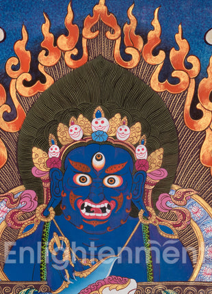 Shakya Mahakala Artwork | The Fierce Protector Deity of Tibetan Buddhism