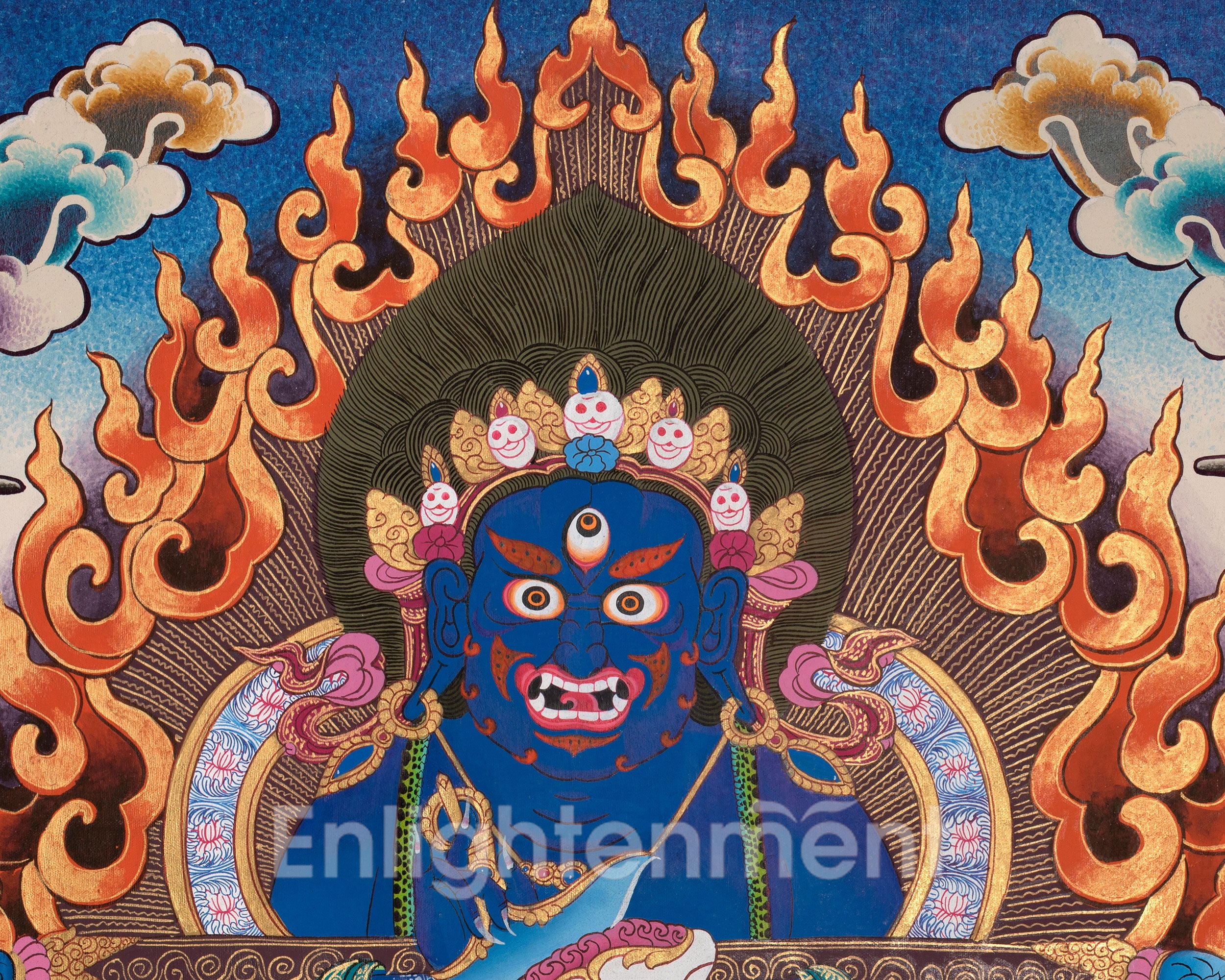 Shakya Mahakala Artwork | The Fierce Protector Deity of Tibetan Buddhism