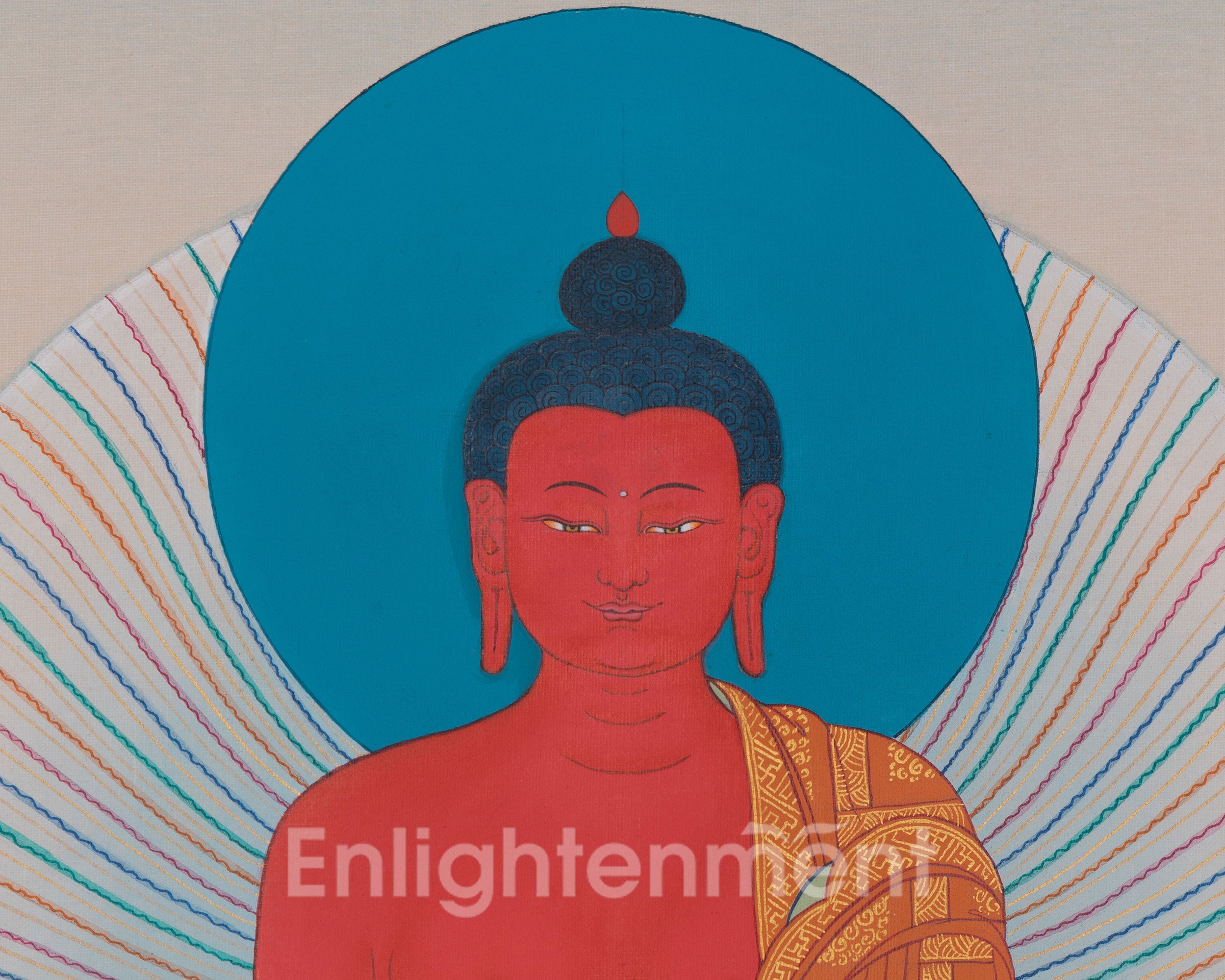 Amitabha Buddha Sacred Thangka | Pure Land Buddhist Enlightenment Art