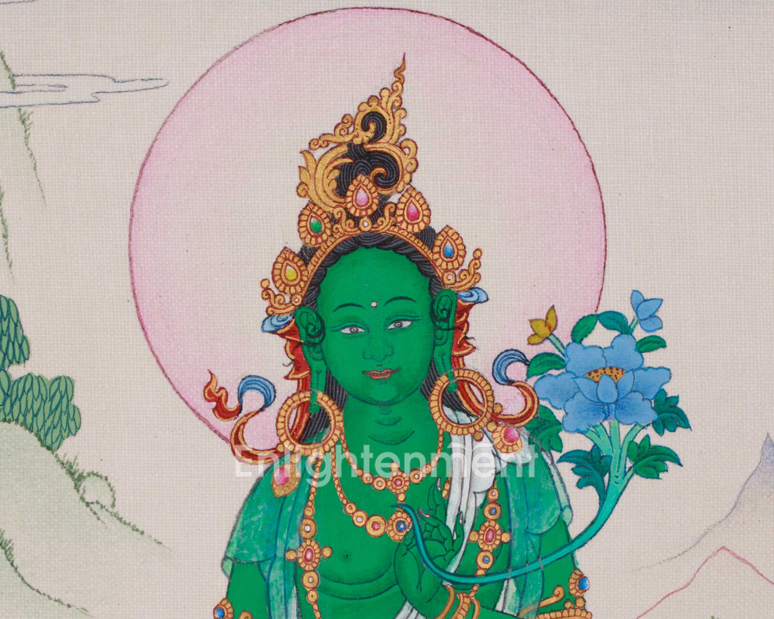 Original Goddess Shyama Tara Thangka | Green Tara, Mother of Liberation
