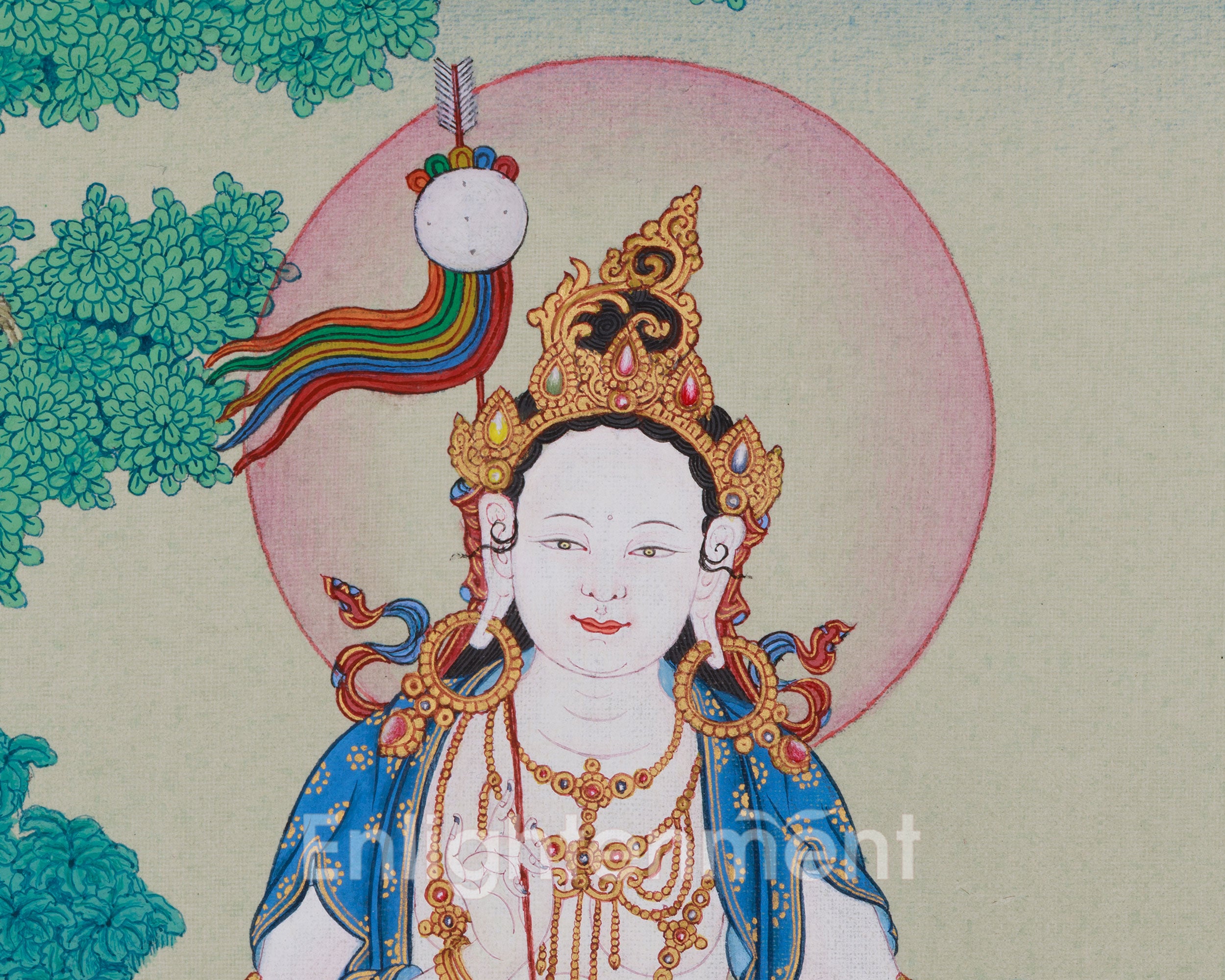 Tantric Goddess Mandarva Thangka | Guru Rinpoche's Consort of Wisdom and Compassion