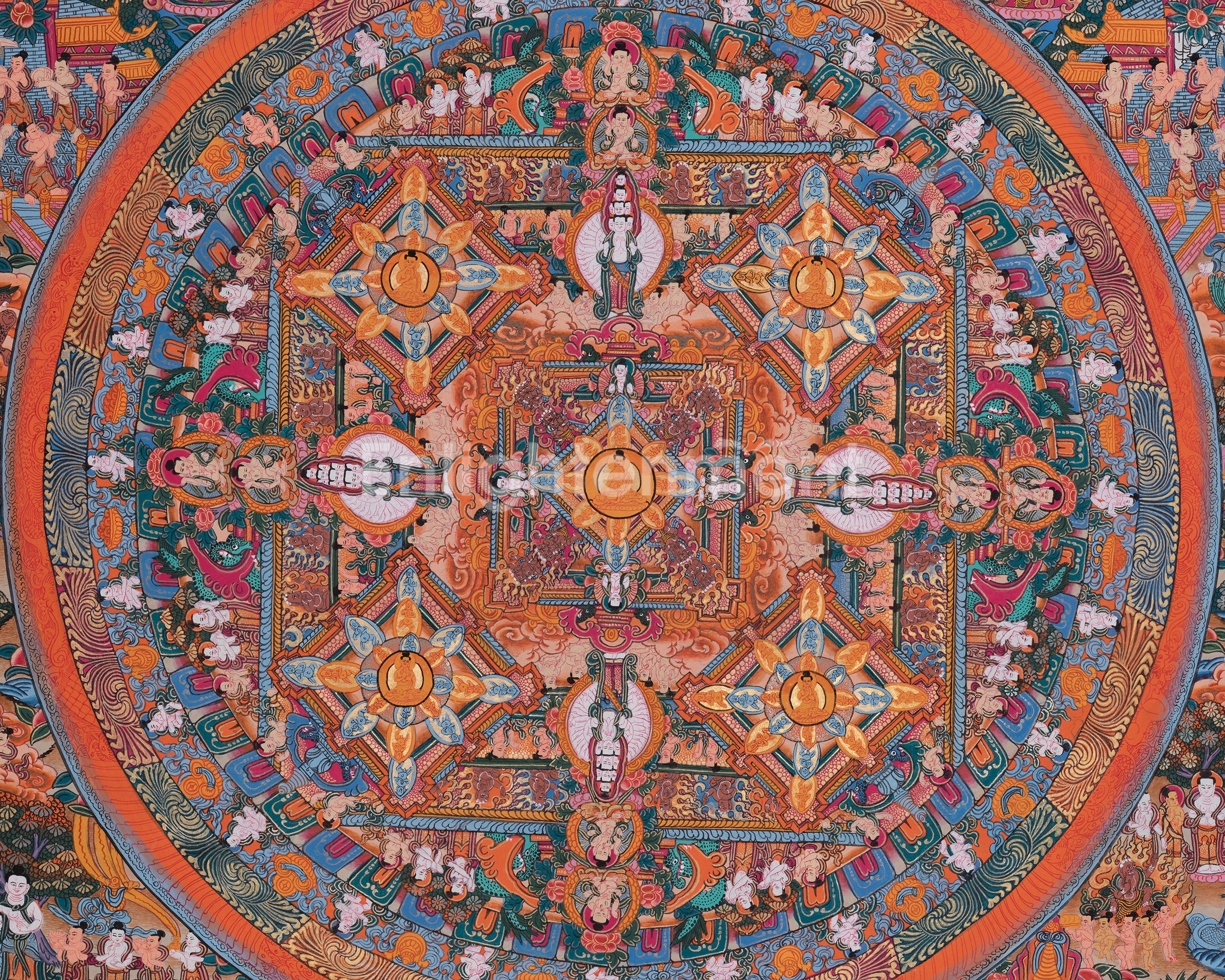 Buddha Mandala Thangka | Tibetan Thangka Art