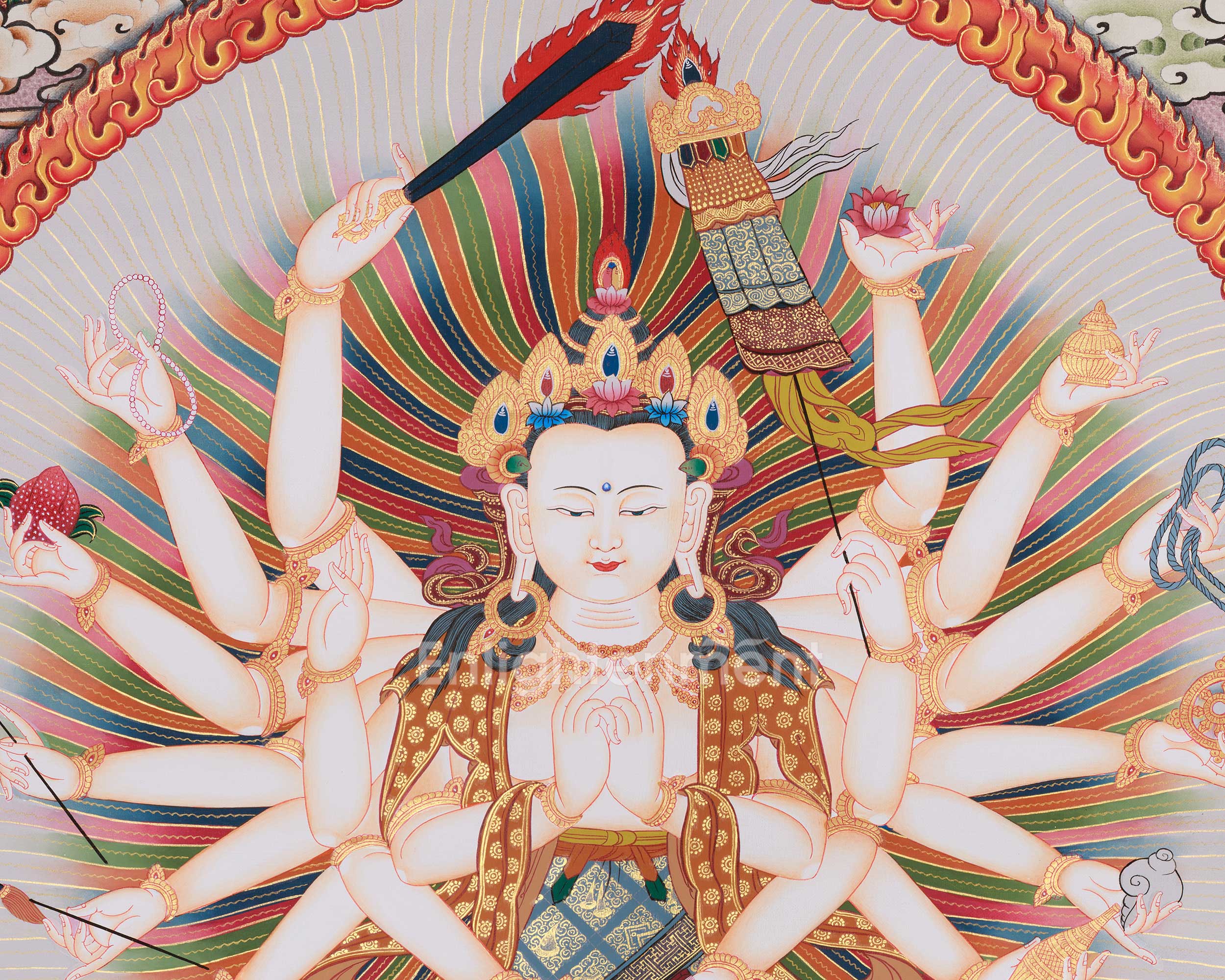 Tibetan Cundi Thangka | Manifestation of Spiritual Power