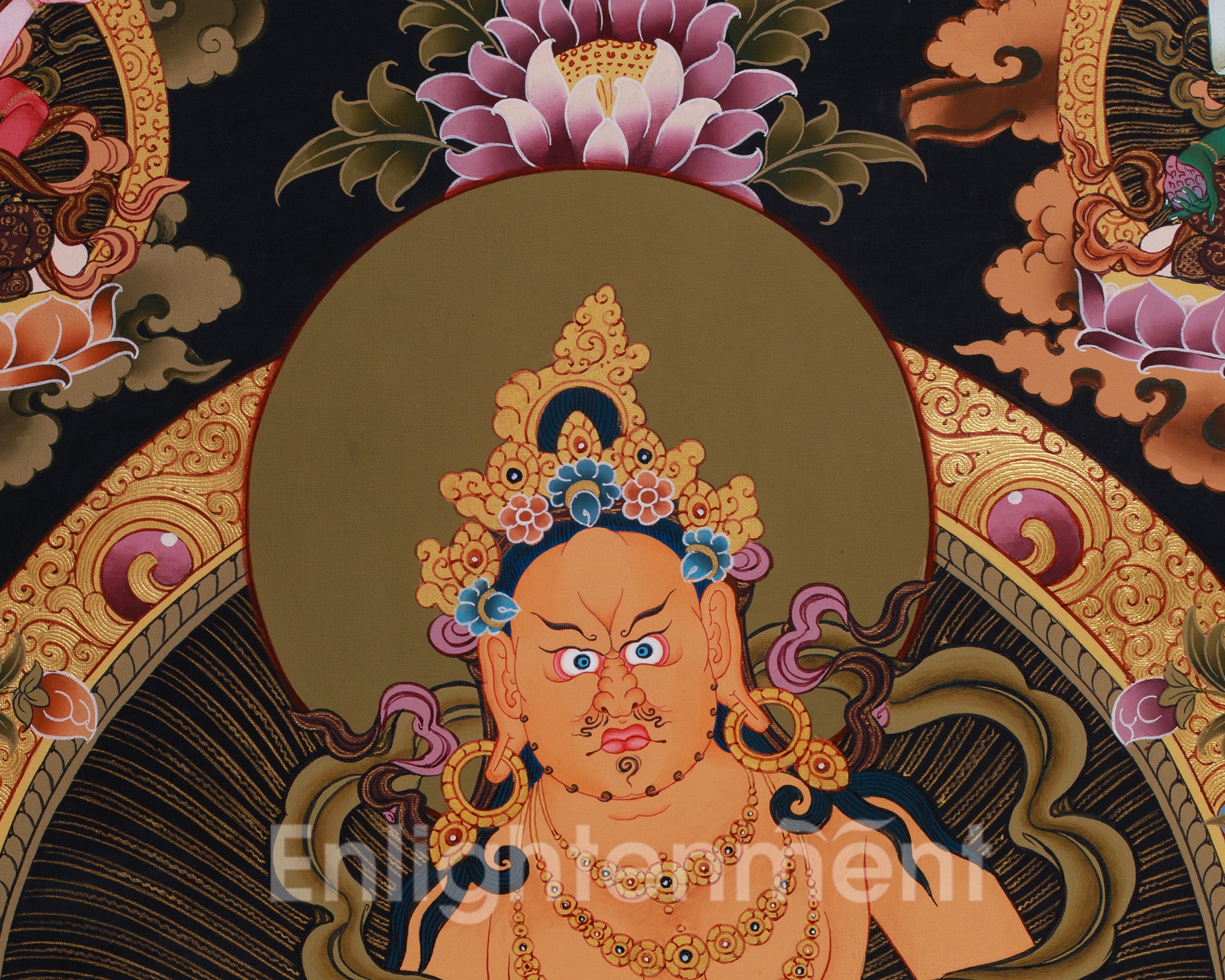 Pancha Dzambhala Thangka | Tibetan Deities of Wealth, Fortune, and Prosperity