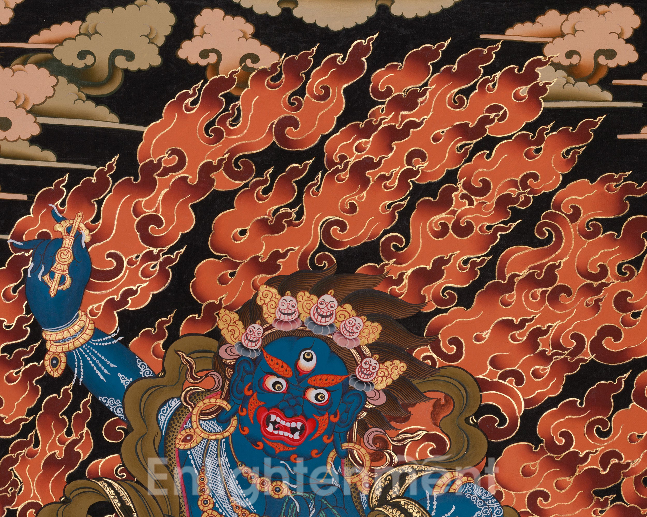 Traditional Three Bodhisattvas: Vajrapani with Manjushri and Avalokiteshvara