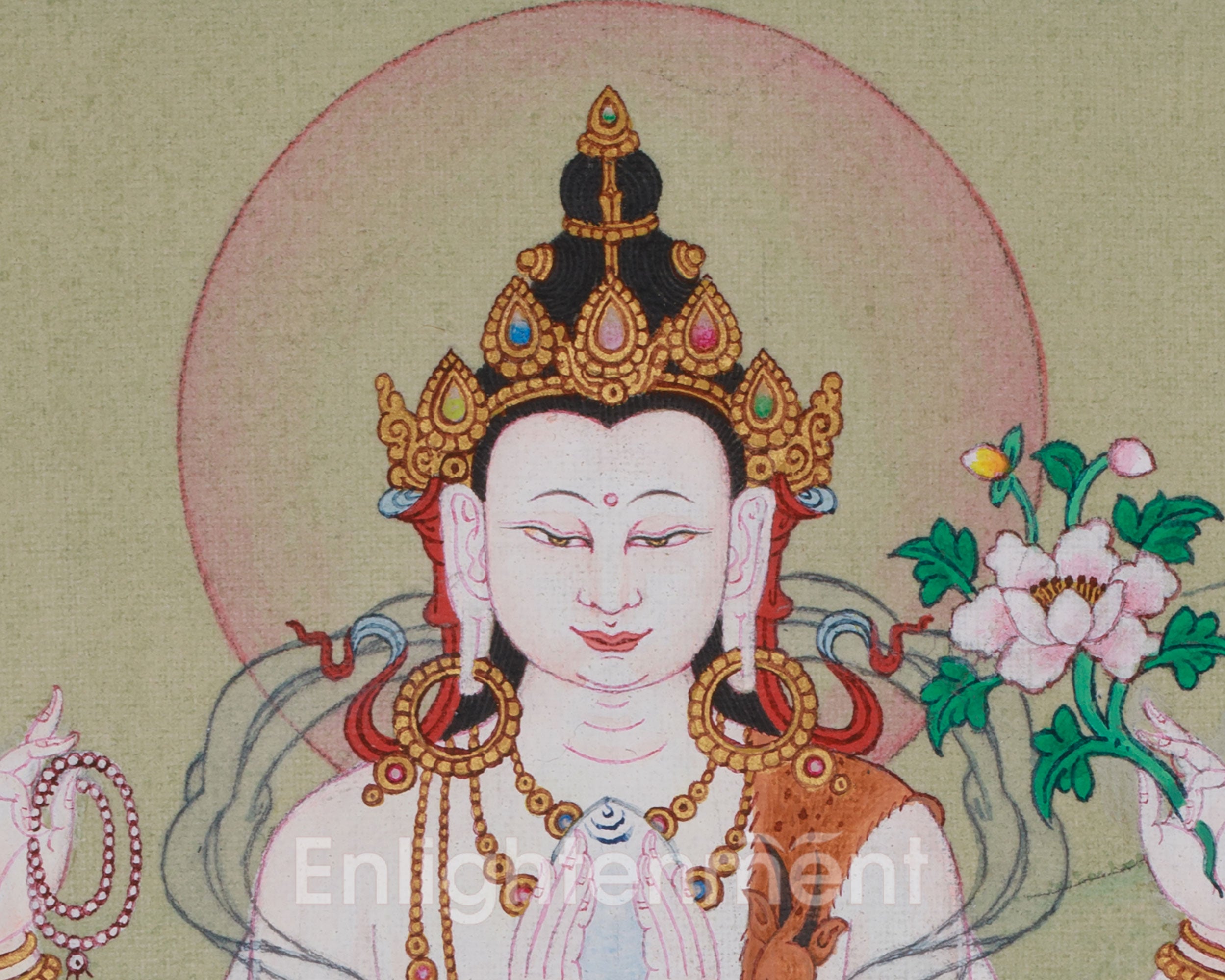 Chenrezig Devotional Thangka | Compassion Deity | Avalokiteśvara Artwork