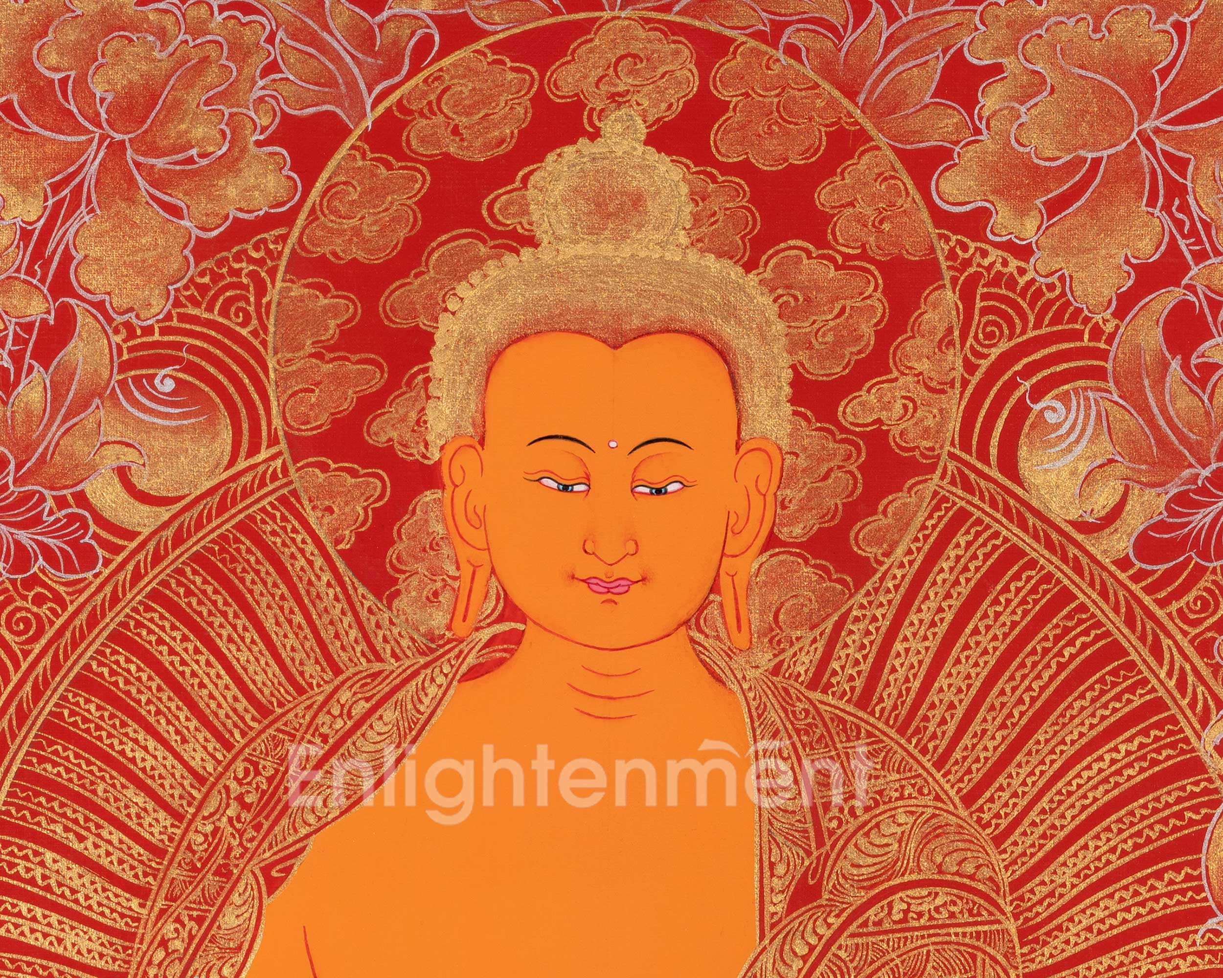 Buddha Shakyamuni Thangka | Religious Buddhist Painting | Wall Decors