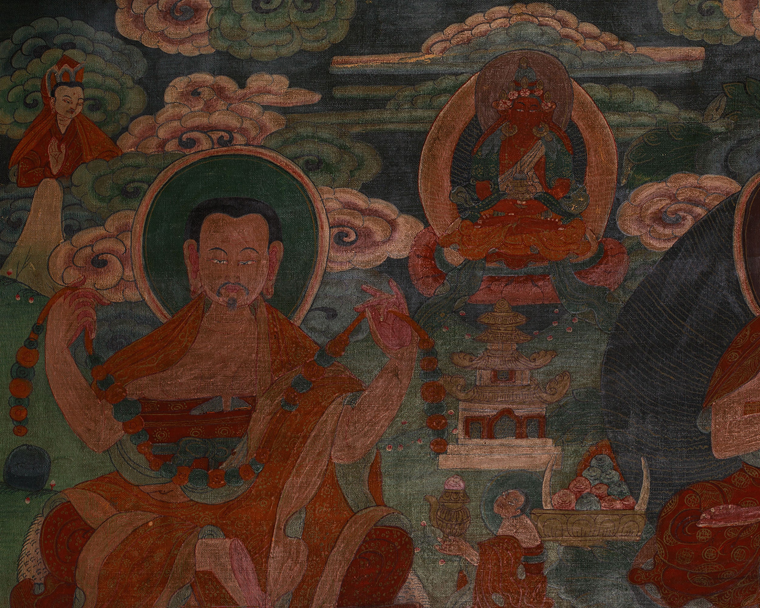 Historic Tibetan Buddhist Masters Artwork | Vintage Collectible