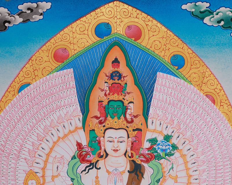 1000 Arms Avalokiteshvara Thangka | Compassion and Protection