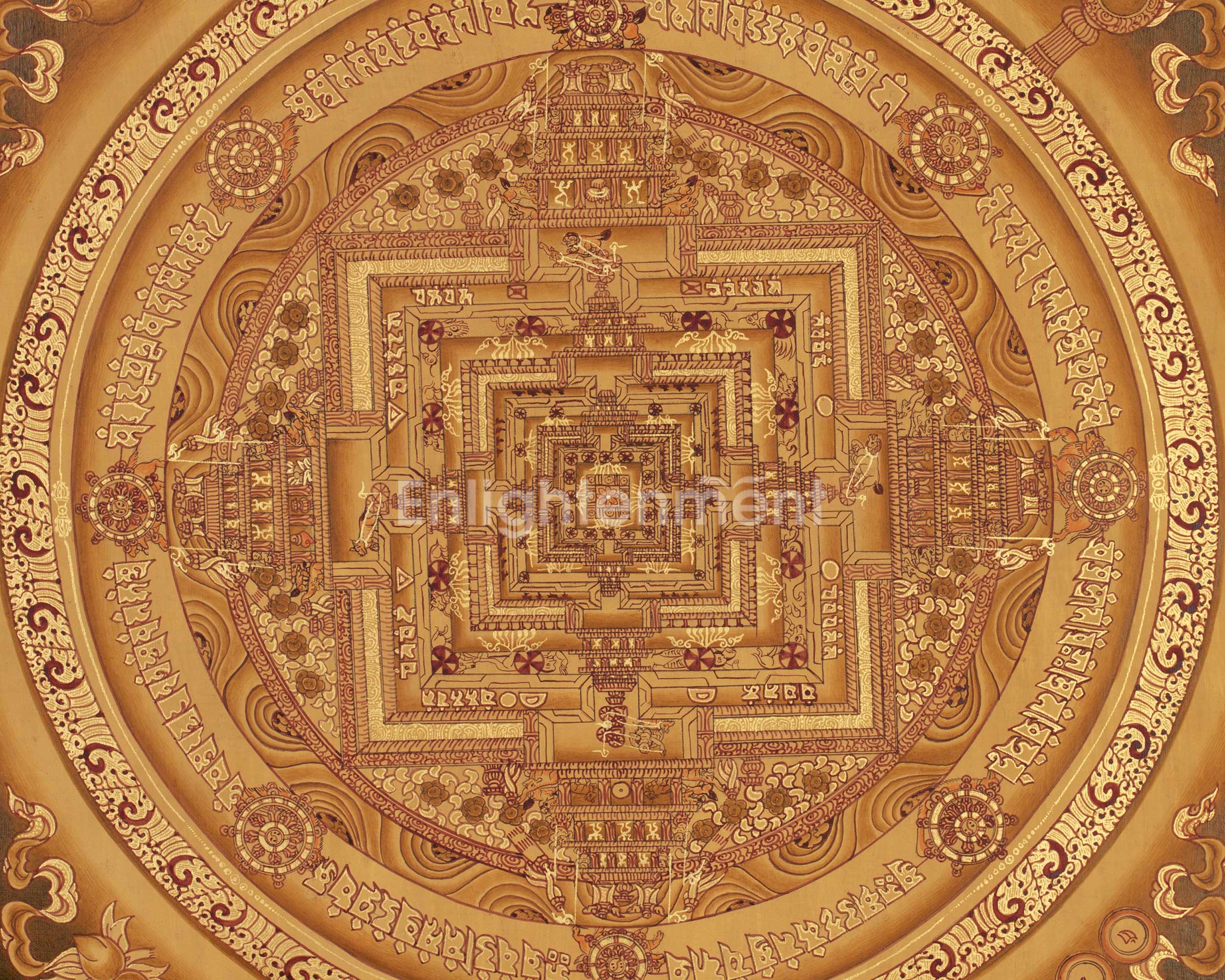 Original Hand Painted Mandala Thangka | Kalachakra Mandala