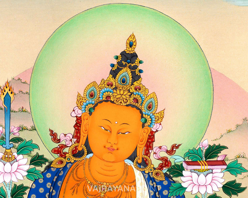 Manjushri Thangka|Buddha Manjushri | Himalayan Art