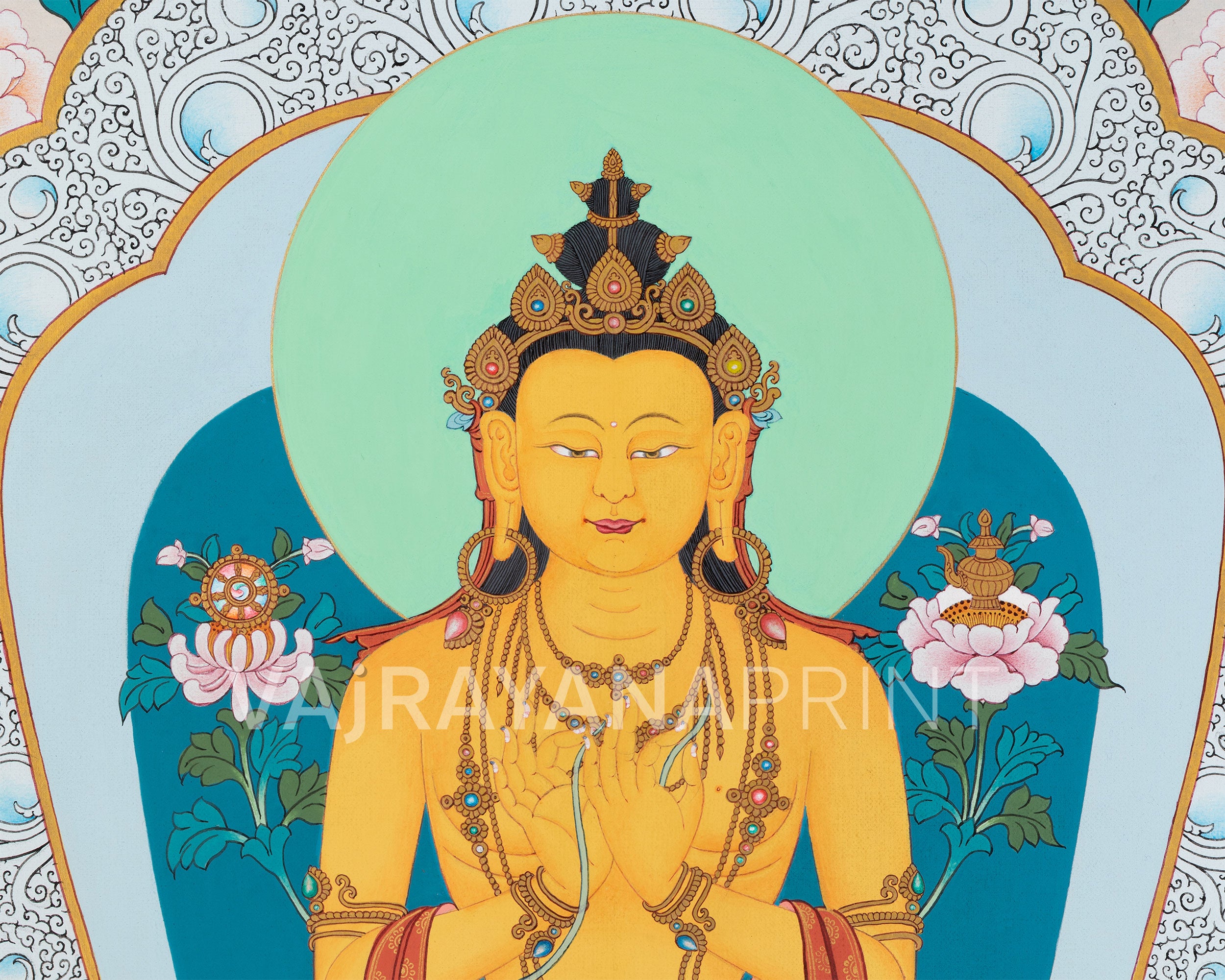 Maitreya Buddha Print | Future Buddha of Loving Kindness | Canvas Print