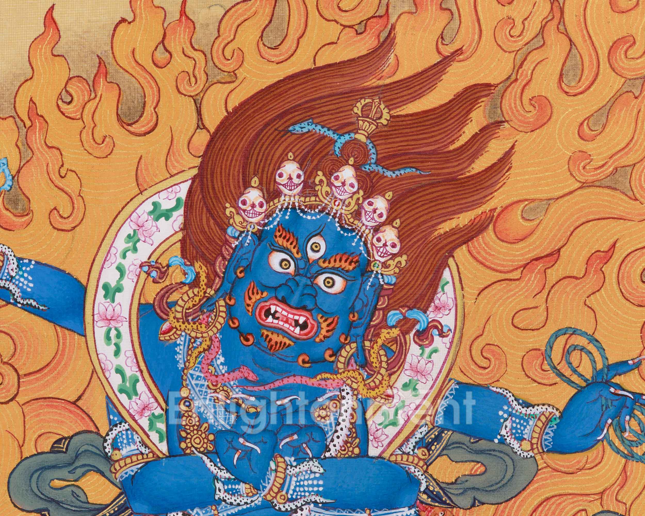 Four-Armed Butadamara Vajrapani | Destroyer of Ignorance | Buddhist Guardian Deity