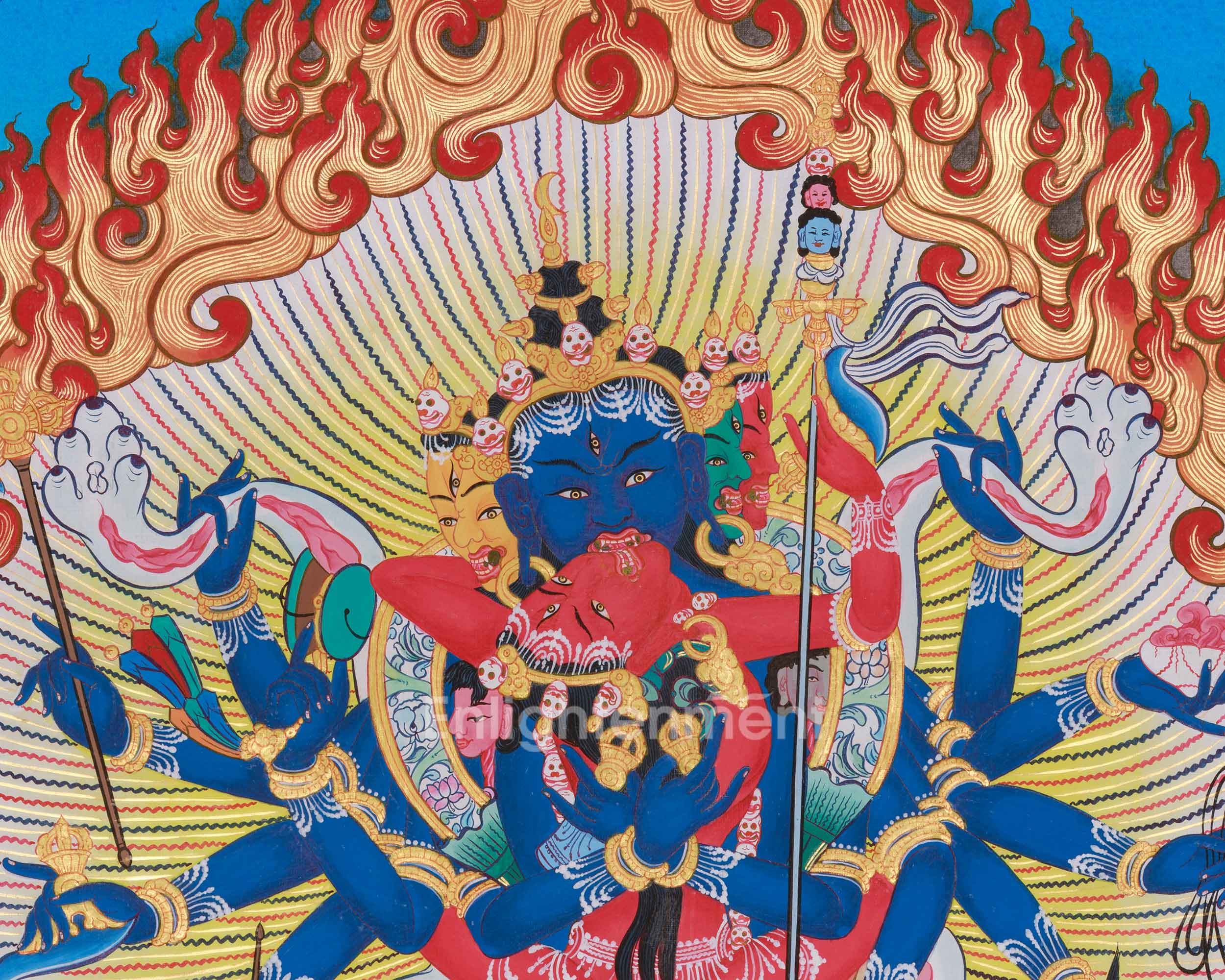 Tantric deity Chakrasamvara Thangka | Spiritual Empowerment
