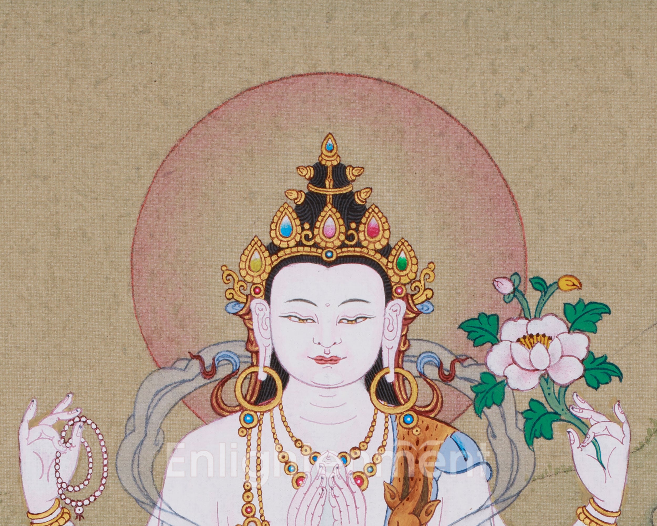 Traditional Avalokiteshvara Thangka | Compassion Deity