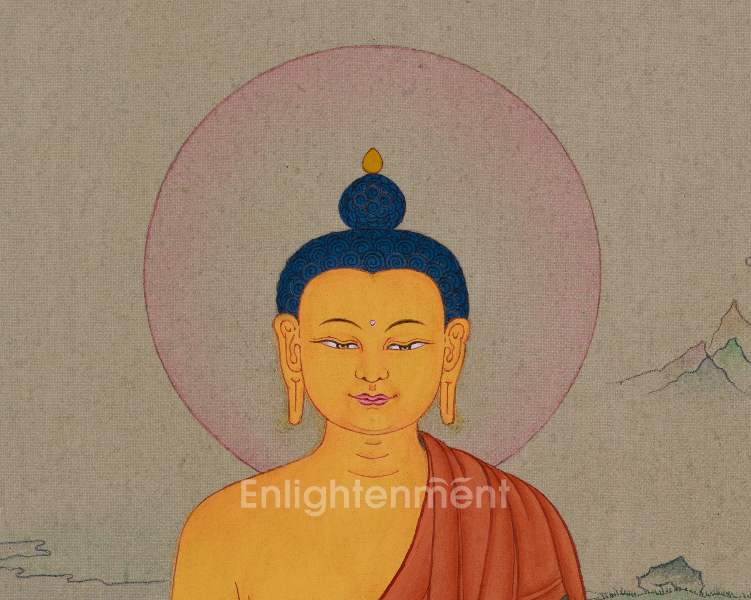 Small Gautama Buddha Painting | Radiating Peace, Wisdom, and Enlightenment