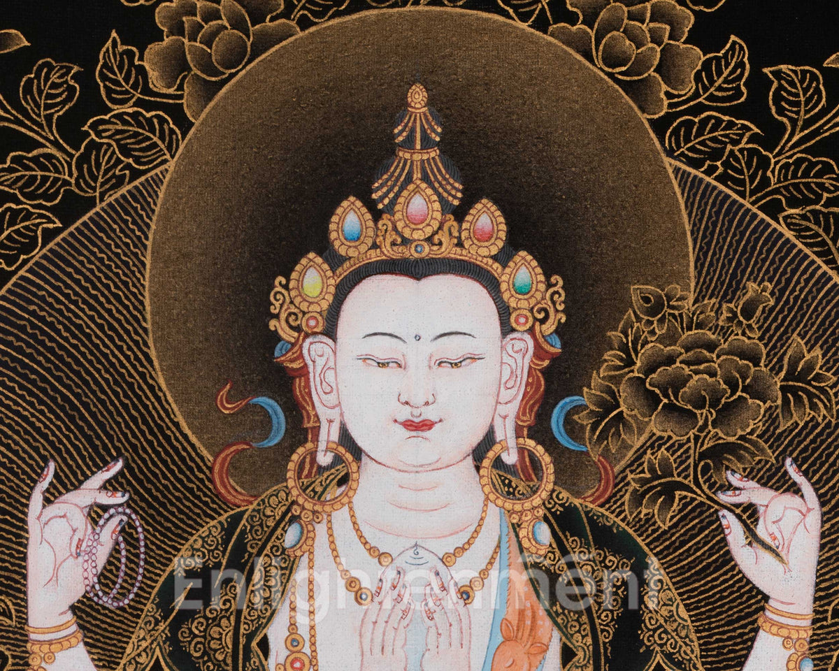 Chenrezig Deity of Infinite Compassion | Avalokiteshvara Thangka