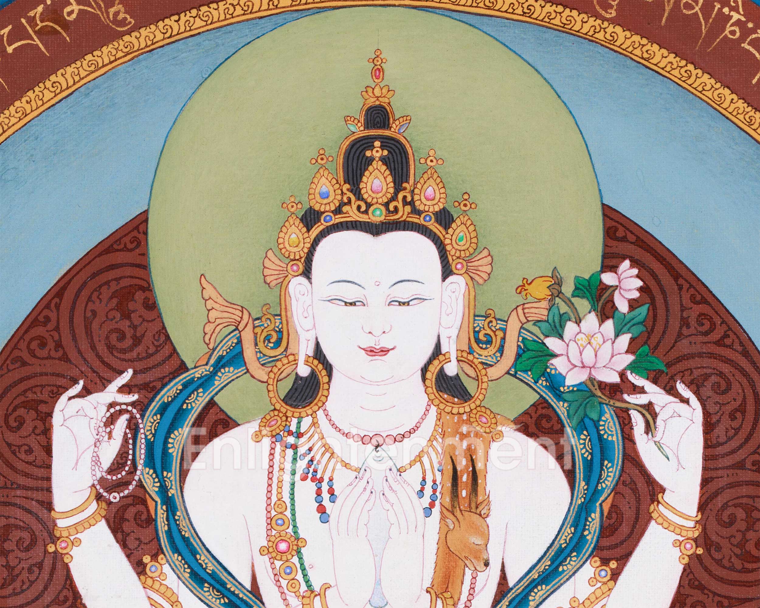 A Unique Depiction of Bodhisattva of Mercy Chenrezig | Sacred Mandala of Infinite Compassion