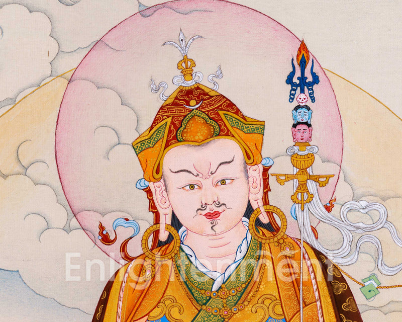 Traditional Tibetan Thangka of Padmasambhava | The Lotus Born Master