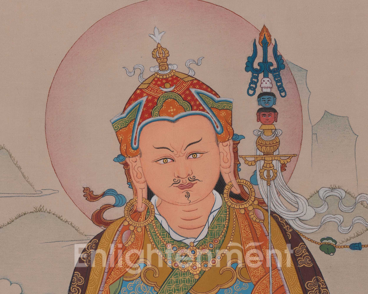 Guru Rinpoche Spiritual Thangka | Padmasambhava Art | Tibetan Master