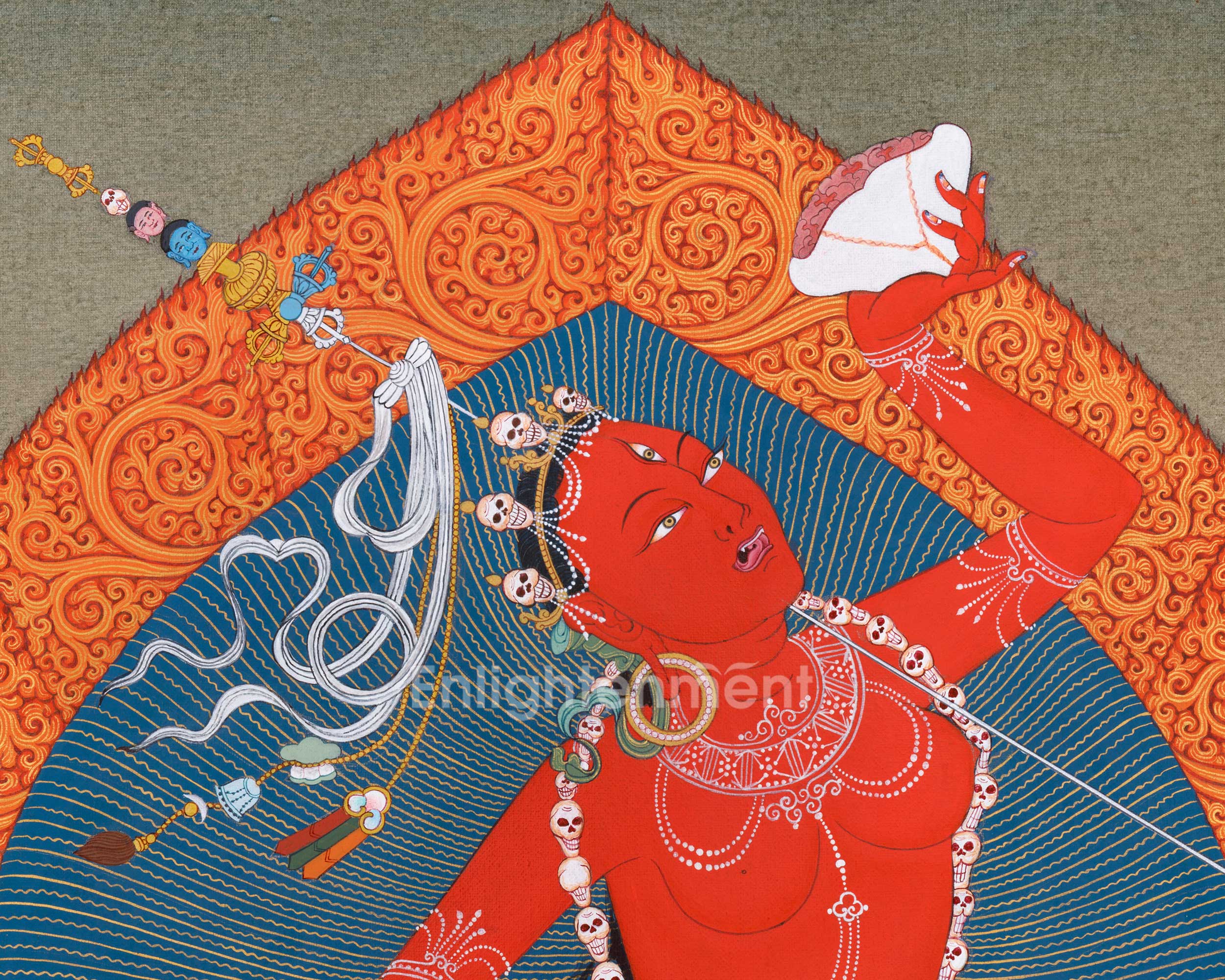 Fierce Vajrayogini Dakini Thangka | Tibetan Tantric Deity Painting