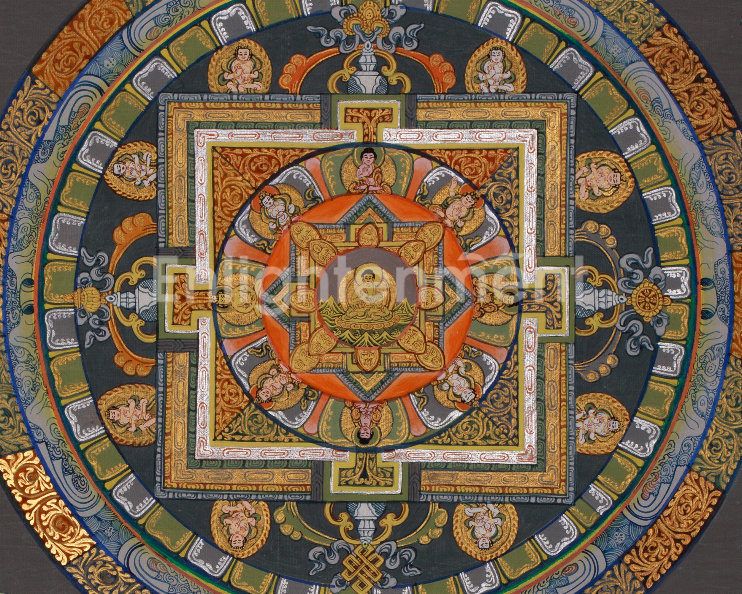 Vintage Buddha Mandala Painting | Symbol of Enlightenment and Harmony
