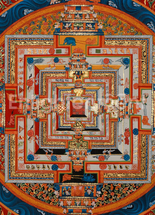 Hand Painted Kalachakra Mandala | Sacred Art of Enlightenment & Balance
