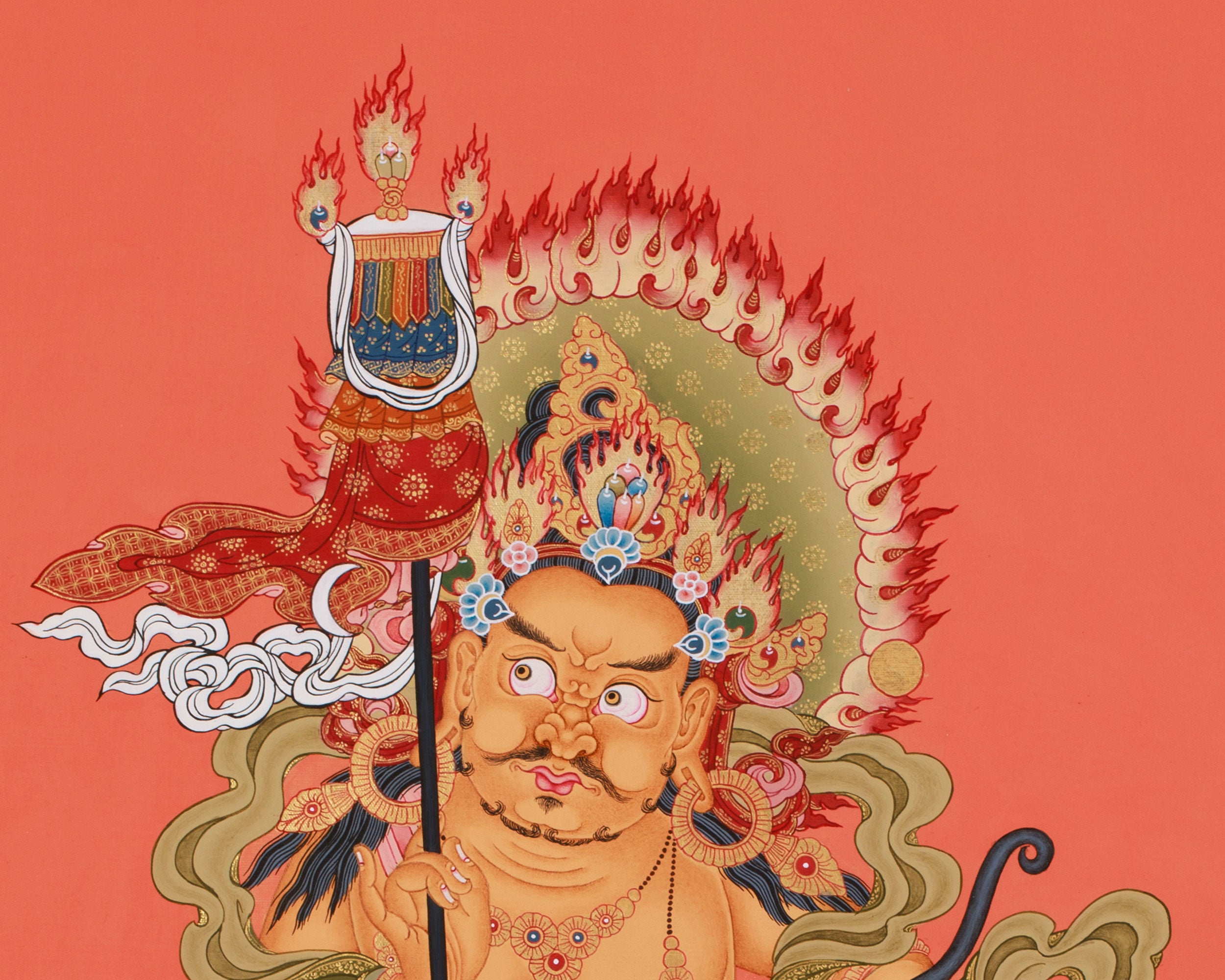 Wealth Deity Namtoshe Thangka | Buddhist Artwork for Abundance and Spiritual Balance