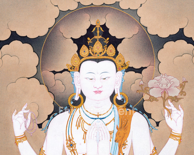 Sacred Chenrezig Thangka | The Embodiment Of Compassion