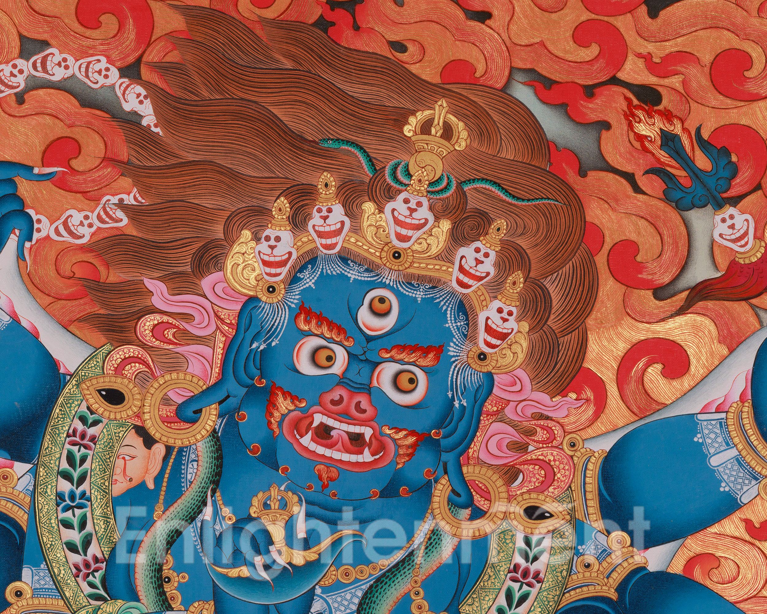 Six-Armed Mahakala Art | Wrathful Manifestation of Avalokiteshvara | Wrathful Deity