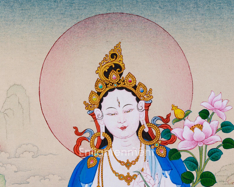 Surreal Mother White Tara Thangka