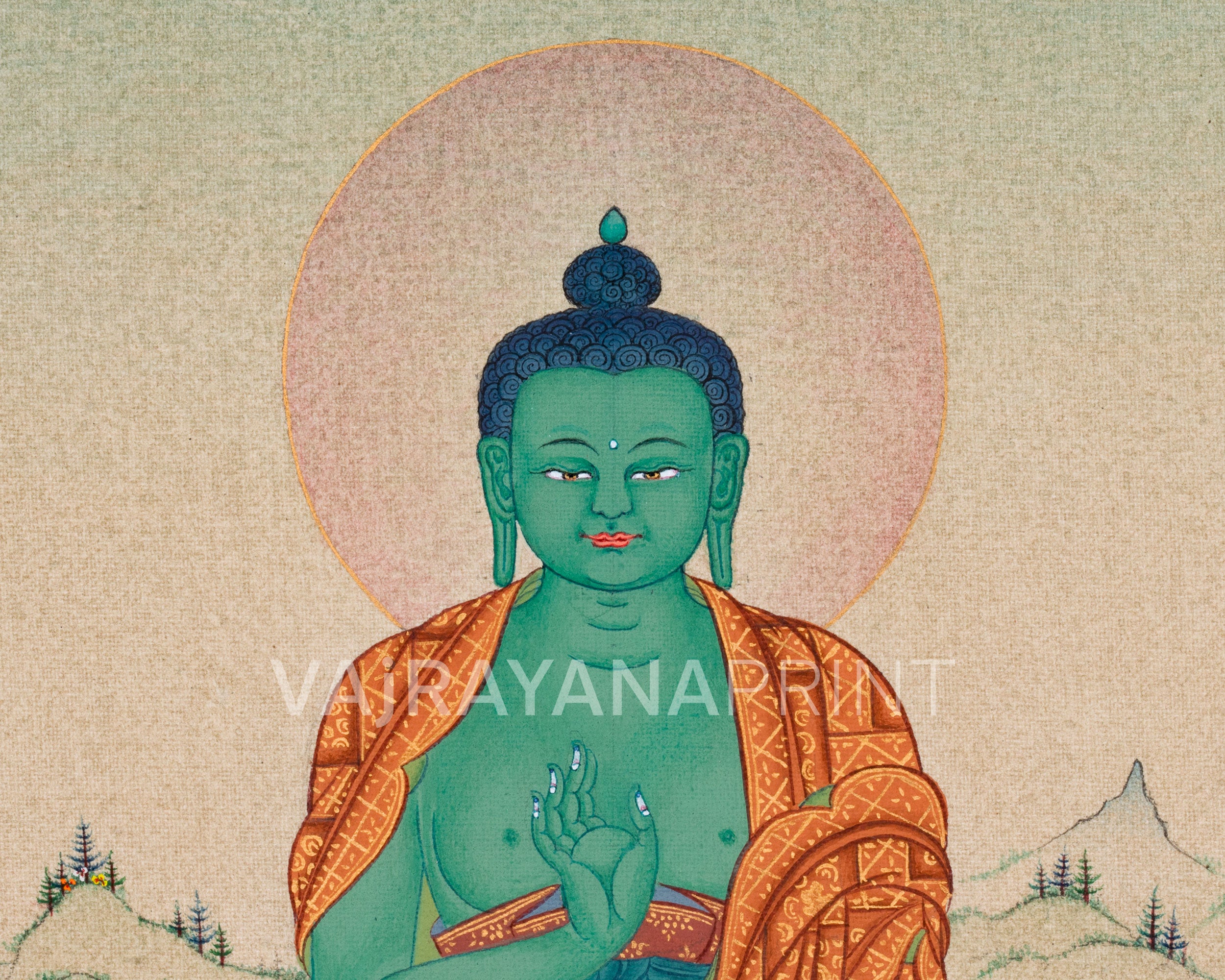 Amoghasiddhi Buddha Canvas Print | Fearlessness and Wisdom