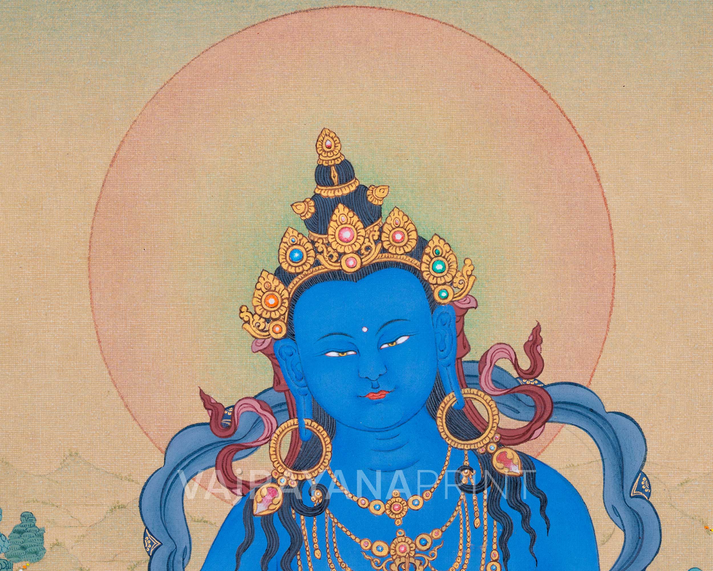 Peaceful Vajrapani Giclee Canvas Print | Symbol of Spiritual Strength & Calm