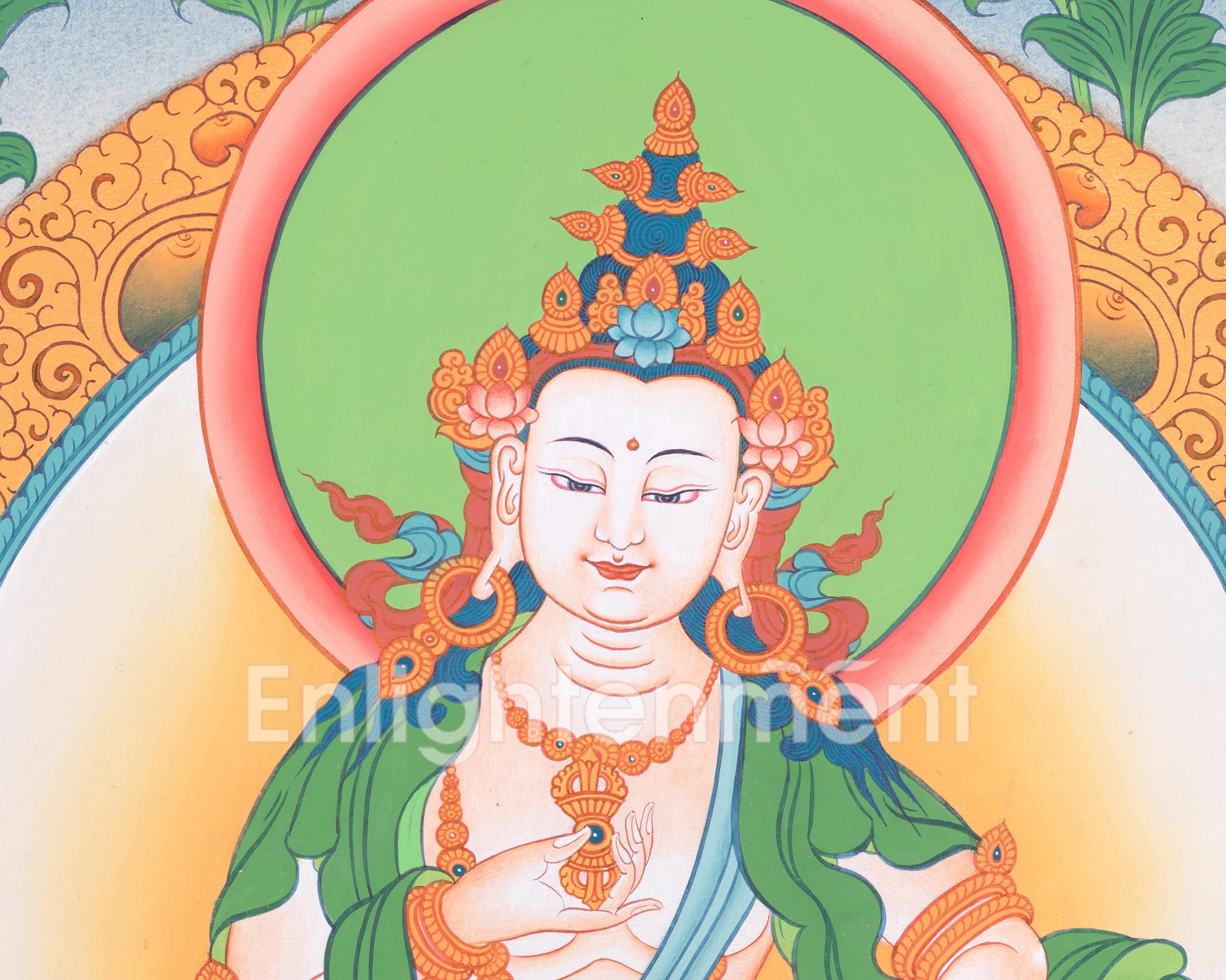 Hand Painted Dorje Sempa Thangka | Vajrasattva Artwork | Power of Spiritual Cleansing