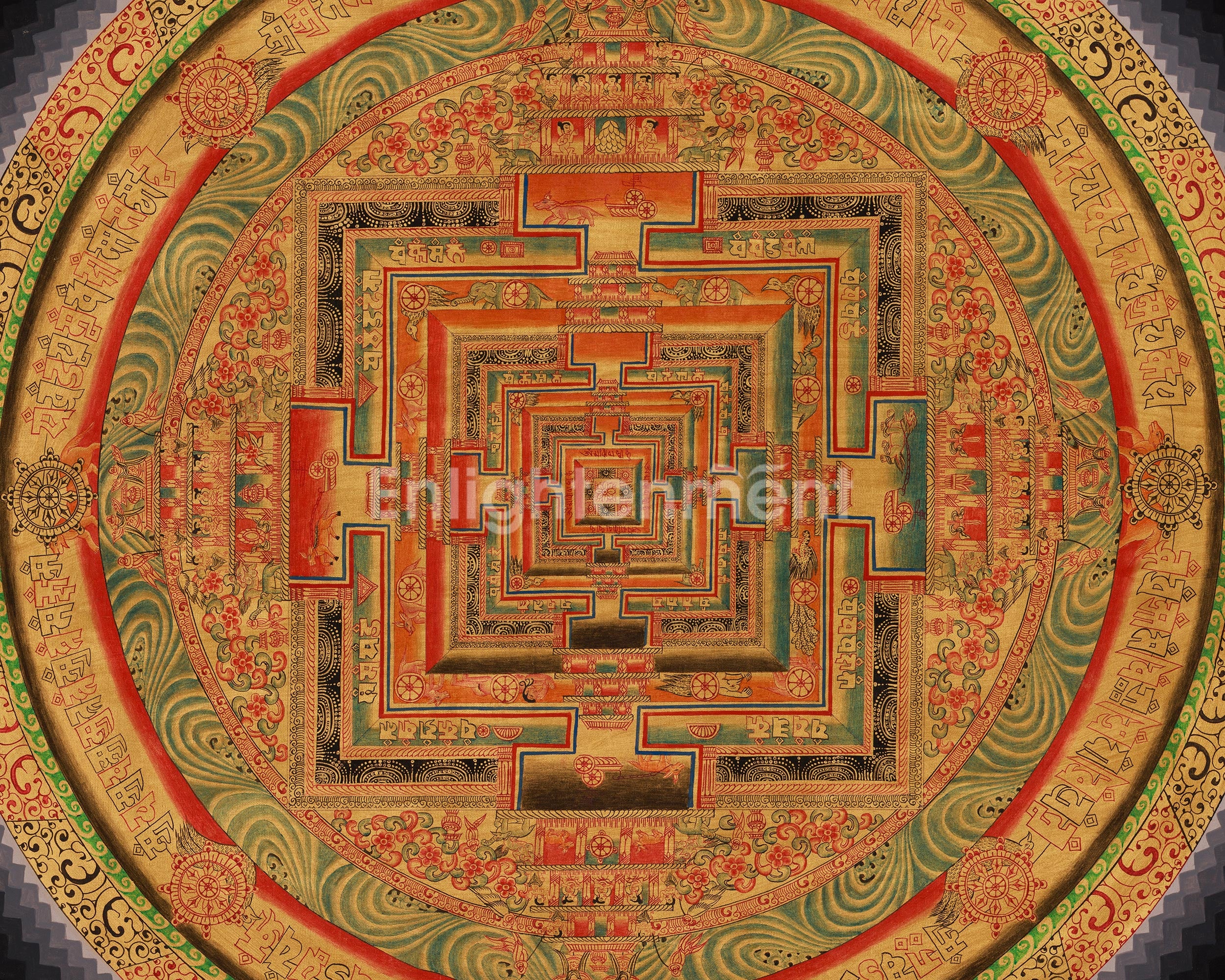 Buddhist Kalachakra Mandala Artwork | The Wheel of Time