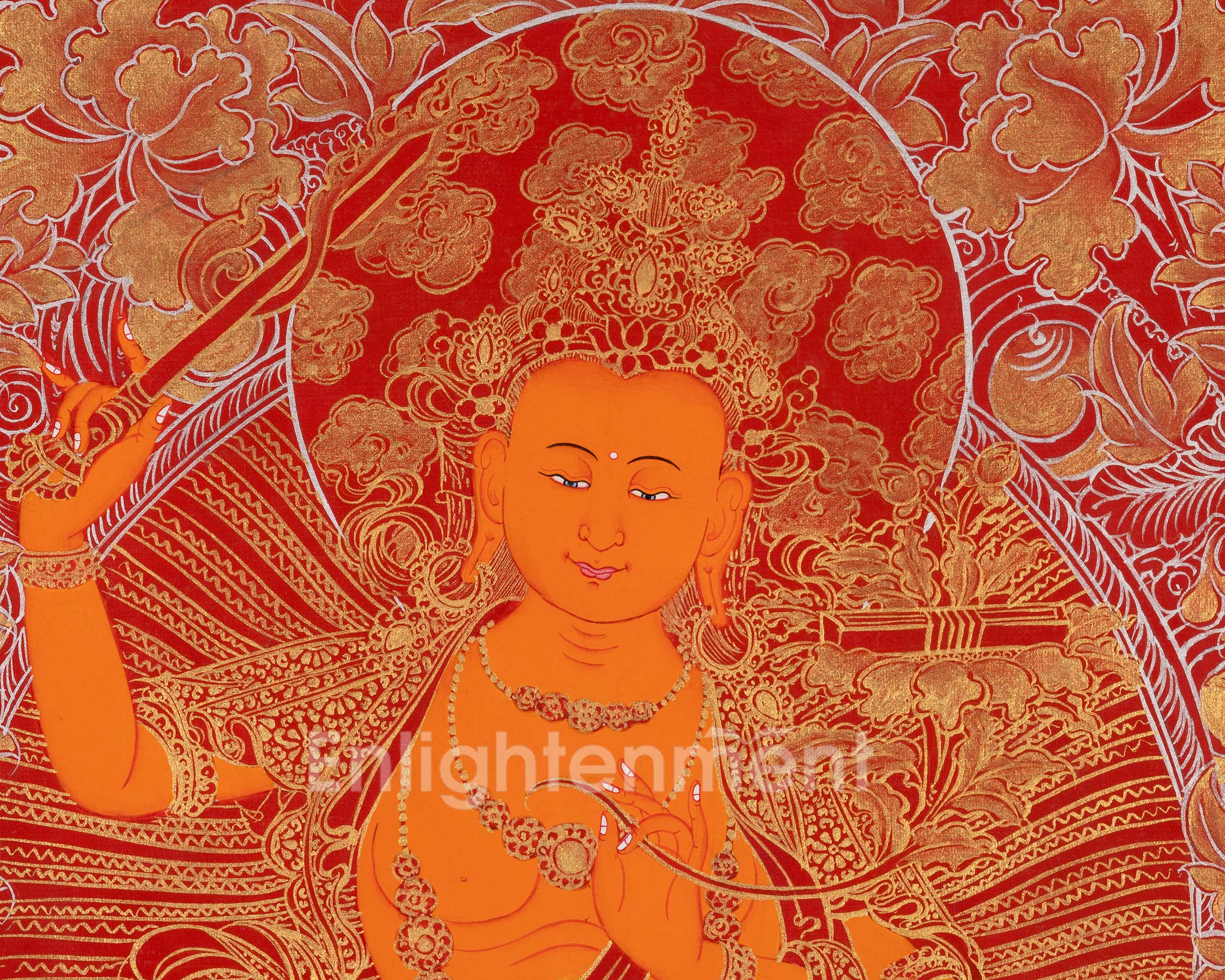 Bodhisattva Manjushree Thangka | Religious Art | Buddhist Gifts