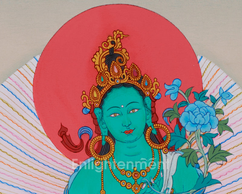 Green Tara, Mother of Liberation | Tibetan Thangka