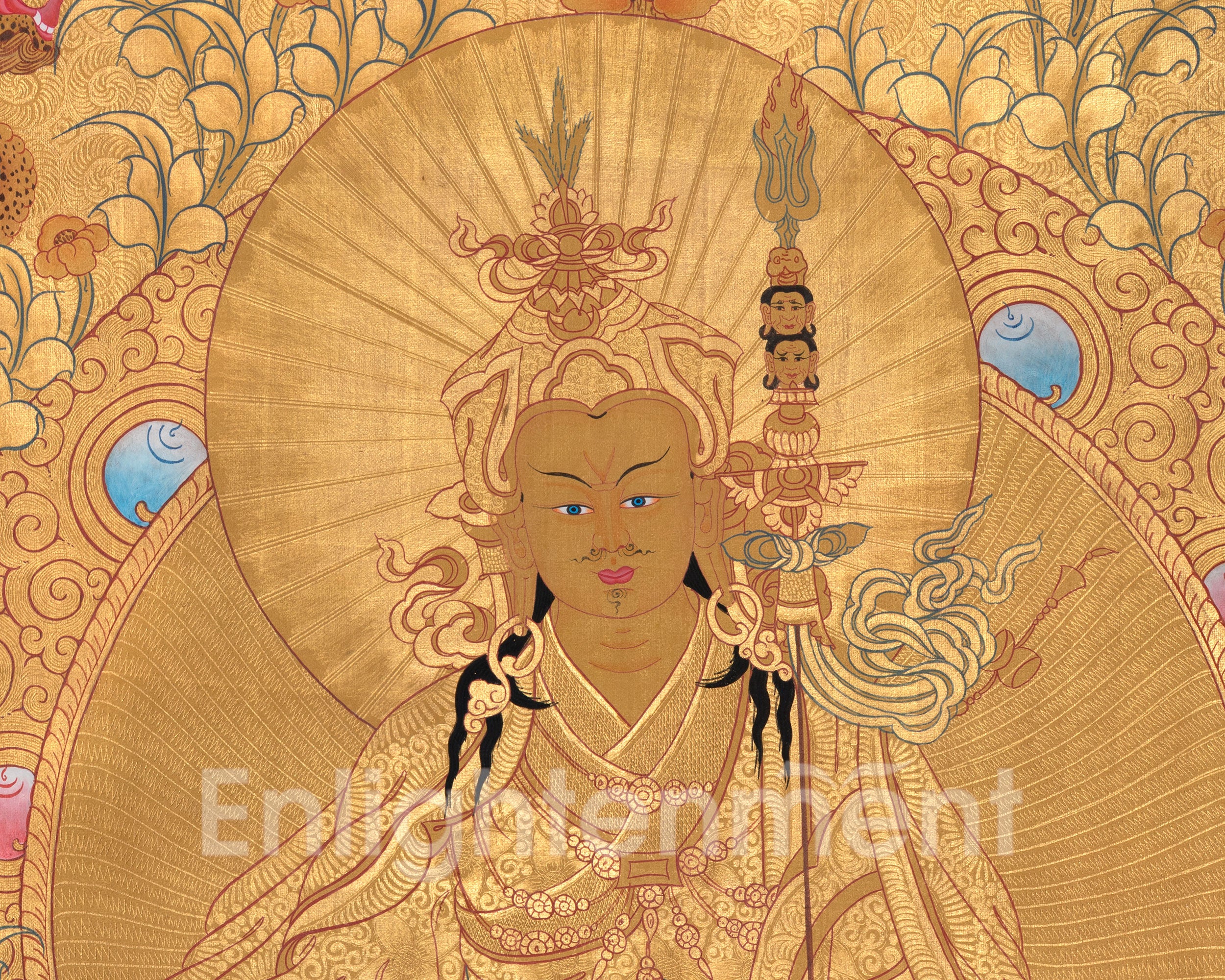 The Second Buddha, Guru Rinpoche | Hand-Painted Padmasambhava Thangka
