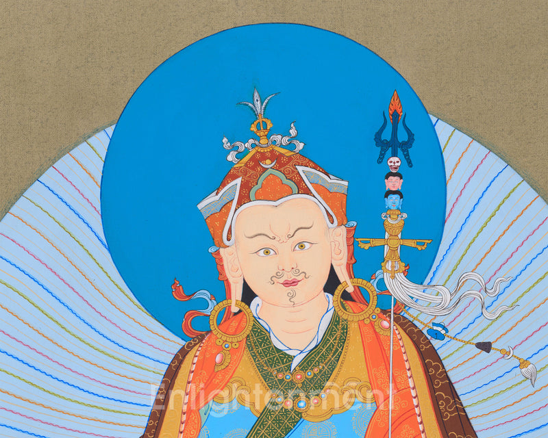 Padmasambhava: The Second Buddha Thangka | Detailed Artwork of Guru Rinpoche ( includes Consecration charges)