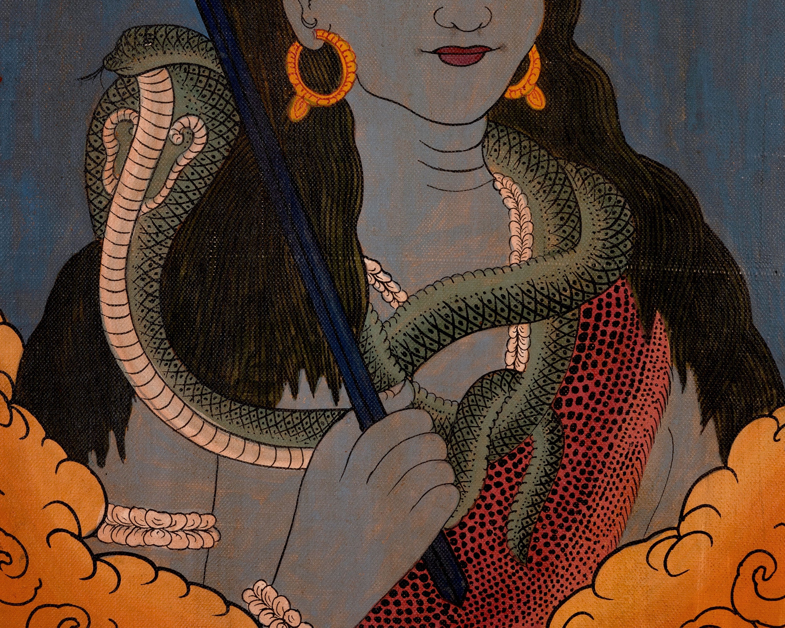 Authentic Lord Shiva Thangka | Himalayan Art of the Destroyer and Transformer