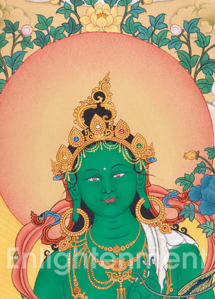 Suryagupta 21 Taras Thangka Print | Wisdom and Protection | High Quality Canvas Print