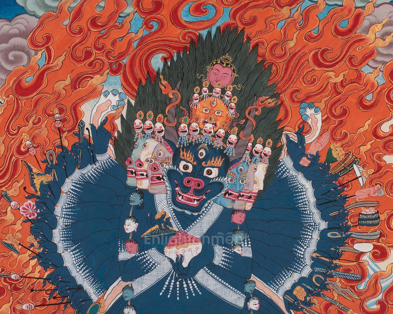 Heruka Yamantaka Thangka | The Wrathful Conqueror of Death