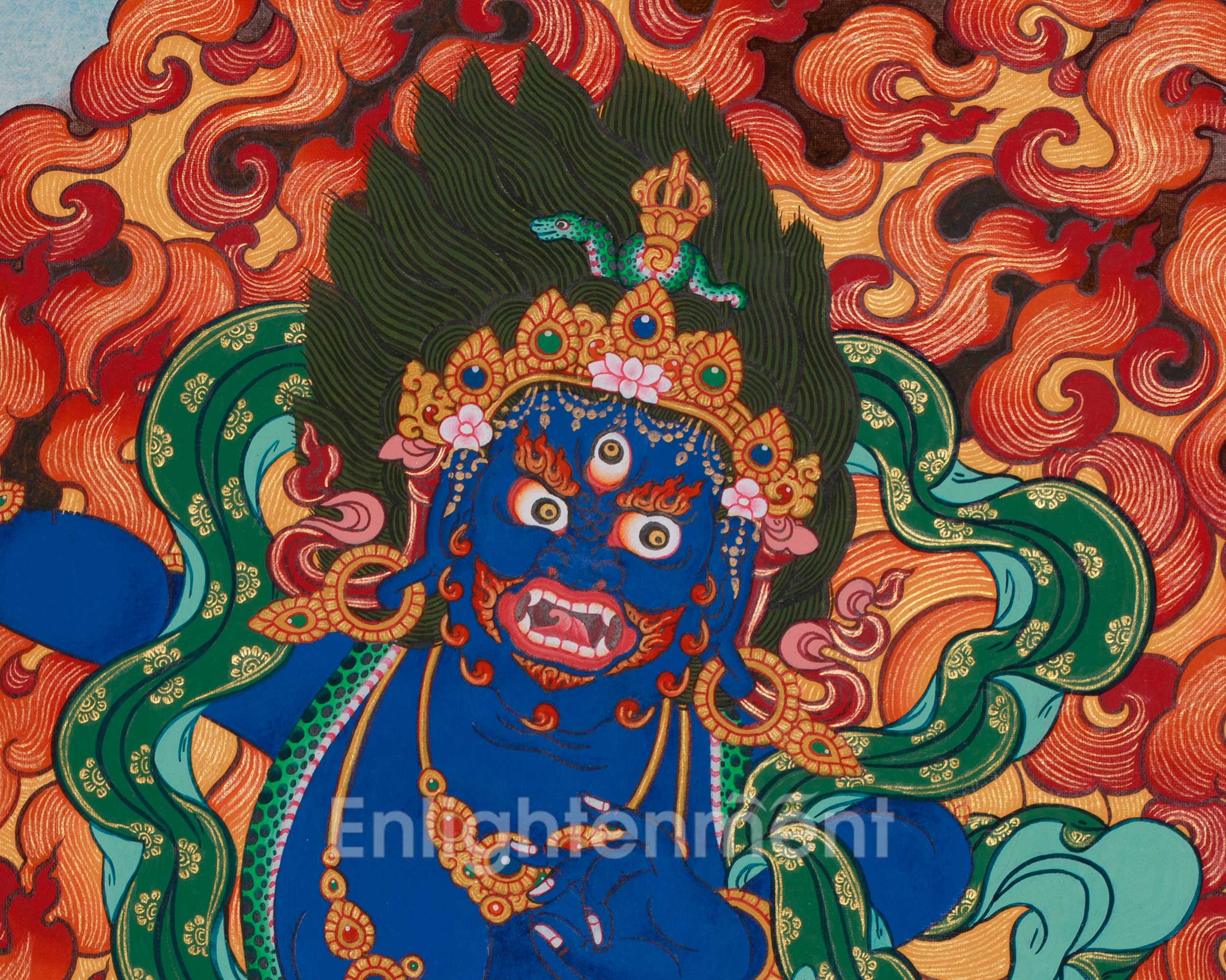 Sacred Tibetan Vajrapani | Fierce Deity of Power and Protection